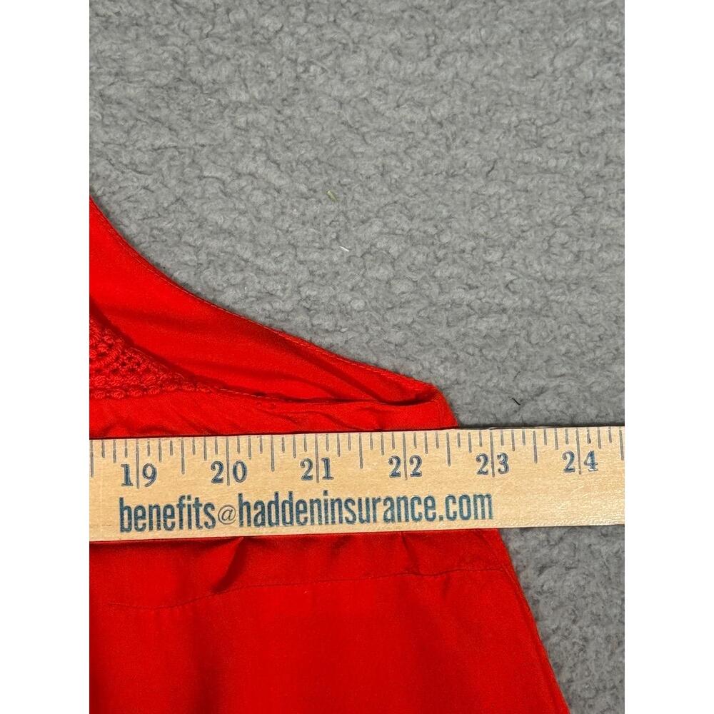 Crown &Ivy Dress Size Extra Large Red Sleeveless Round Neck Summer Chic Polished - Picture 10 of 11